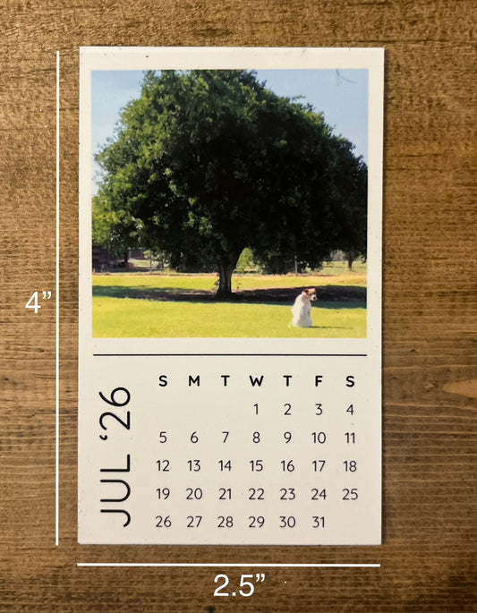 2026 Flat Magnetic Calendar