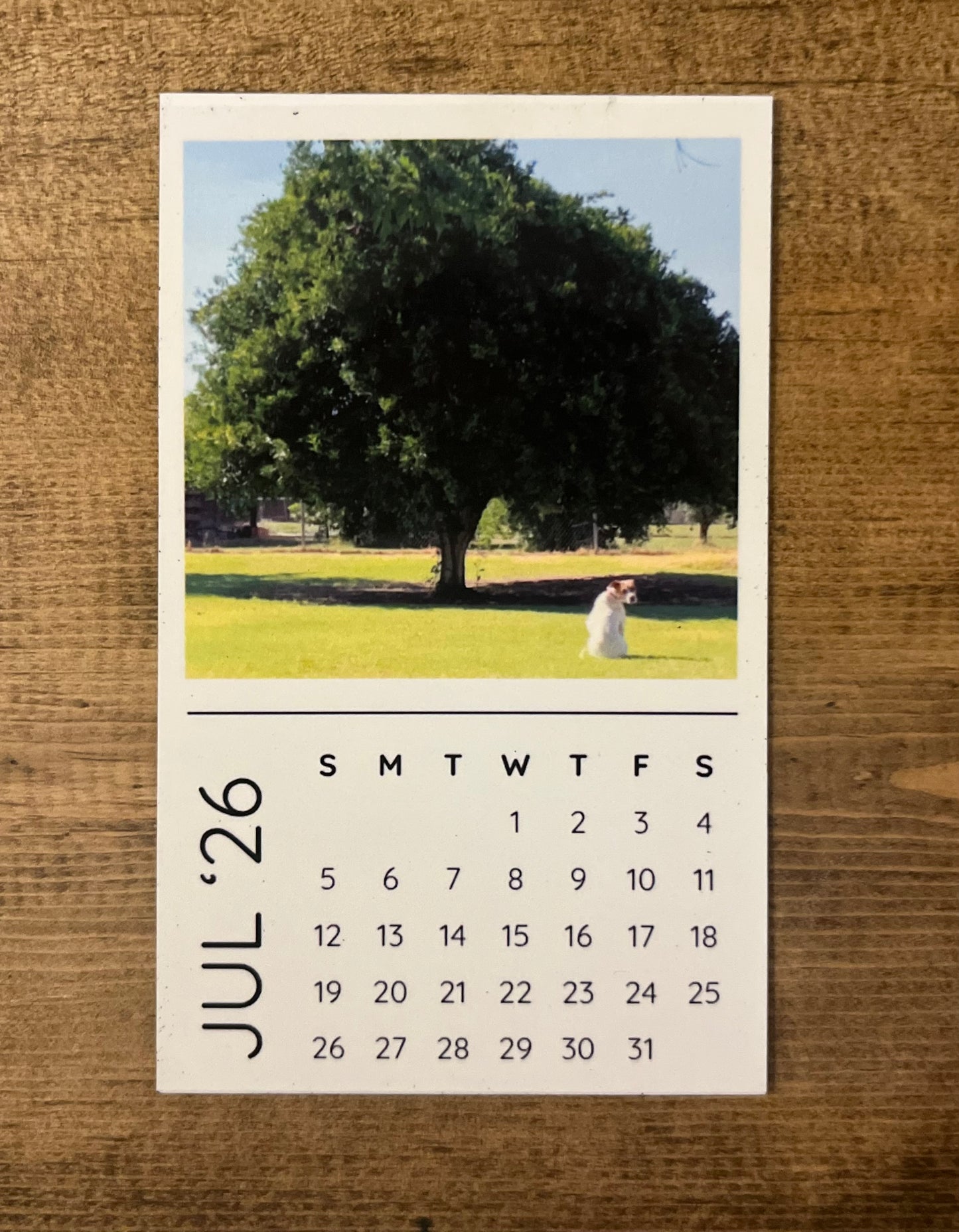 2026 Flat Magnetic Calendar