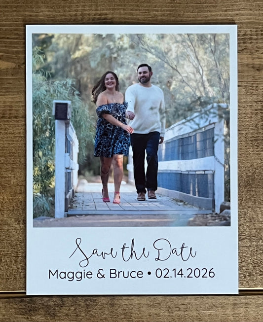 3”x 4” Save the Dates (hand-cut)